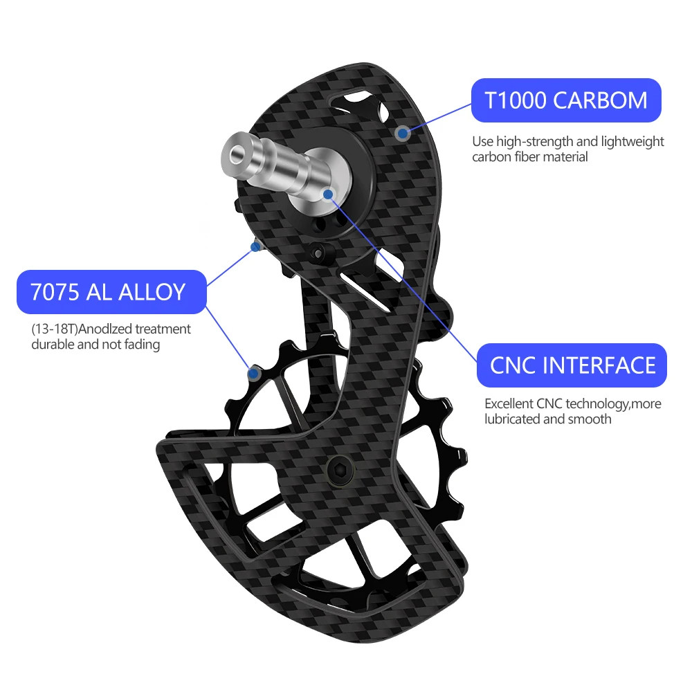 LTWOO UT Bicycle Ceramic Bearing Carbon Fiber Jockey Pulley Wheel Set Rear
