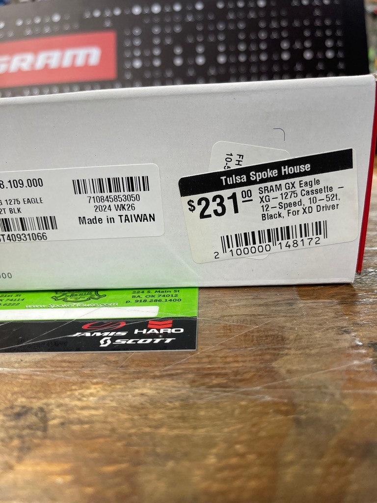 SRAM XG-1275 GX Eagle 12-Speed Cassette – Black