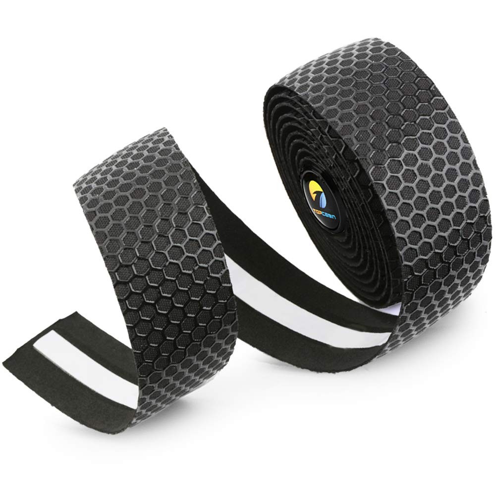 Bicycle Handlebar Tape EVA Camouflage Comfort Road Bike Bar Tape 2 Rolls Black