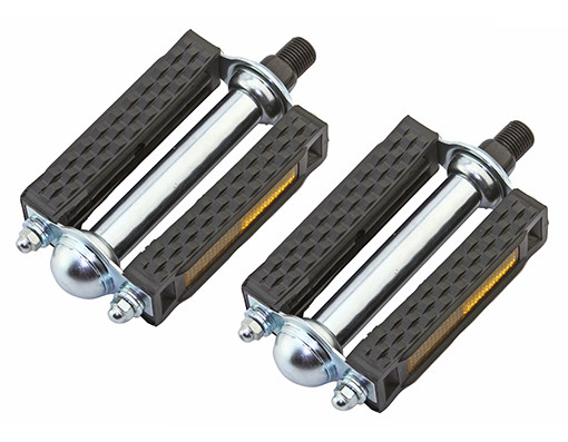 New! Original 1/2″ Bicycle PVC Pedals Block In Black/Chrome.