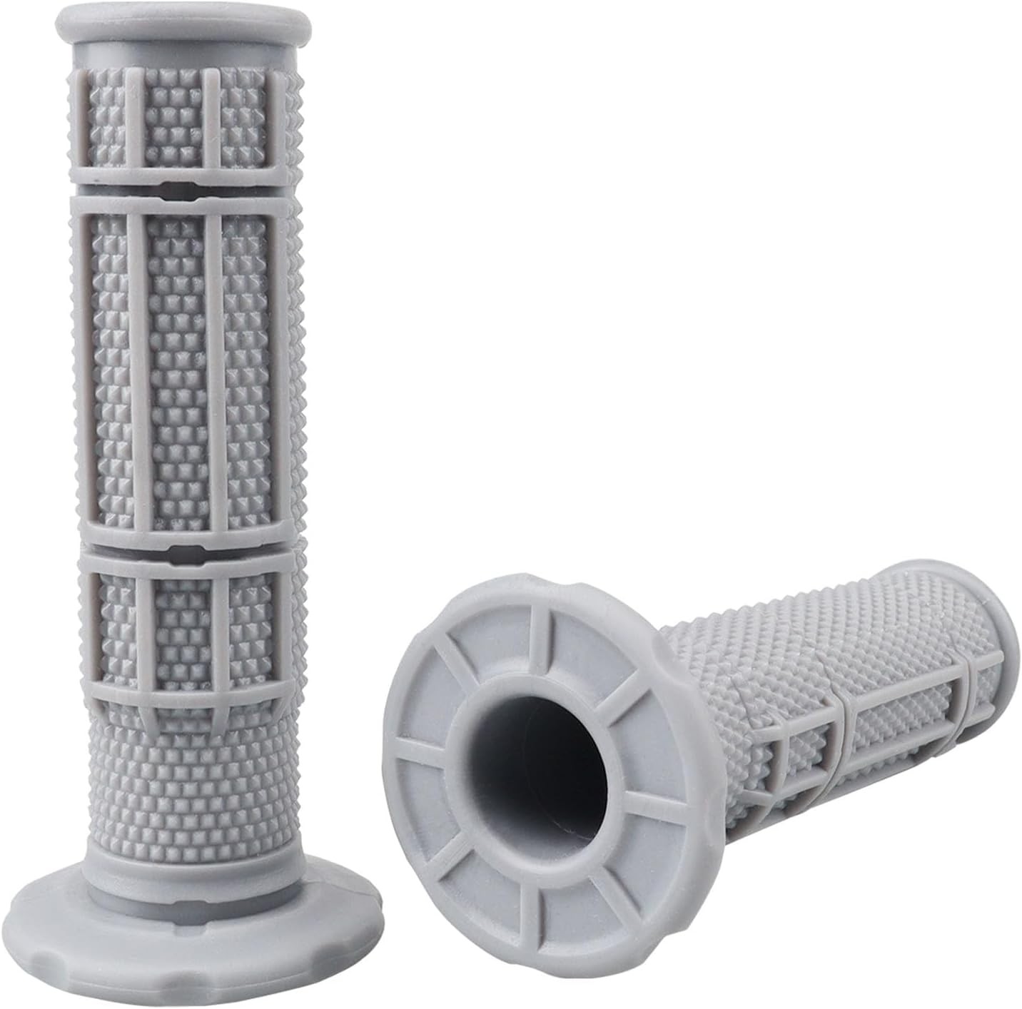 7/8» ATV Grips Upgrade Universal Handlebar Grips Soft Rubber Thum Color: Gray