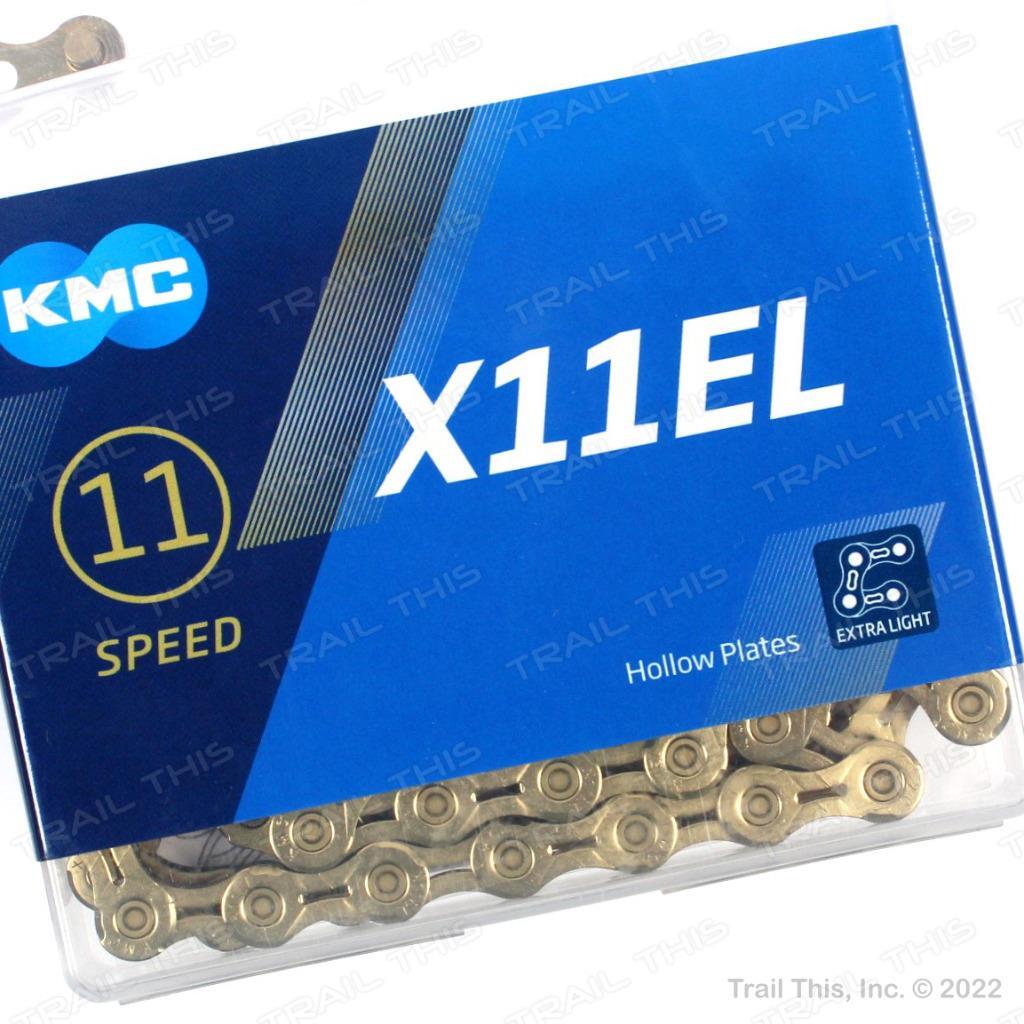 KMC X11EL Gold 11-Speed 118L Bike Chain Hollow-Plates fits SRAM Shimano