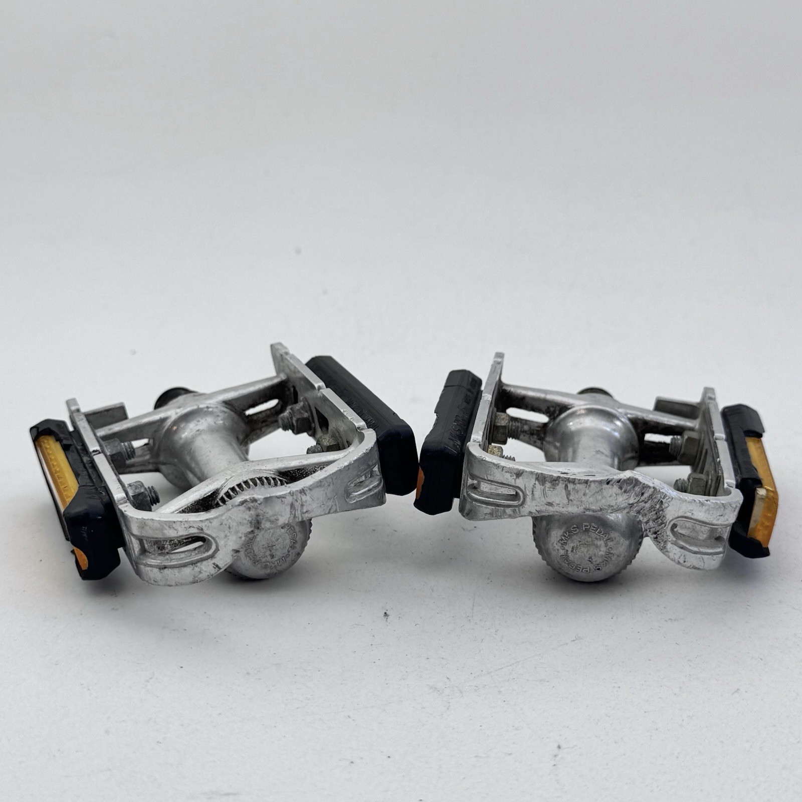 Vintage MKS Road AR-1 Pedals Quill Race Alloy 9/16 in Silver Bike Road Japan A03