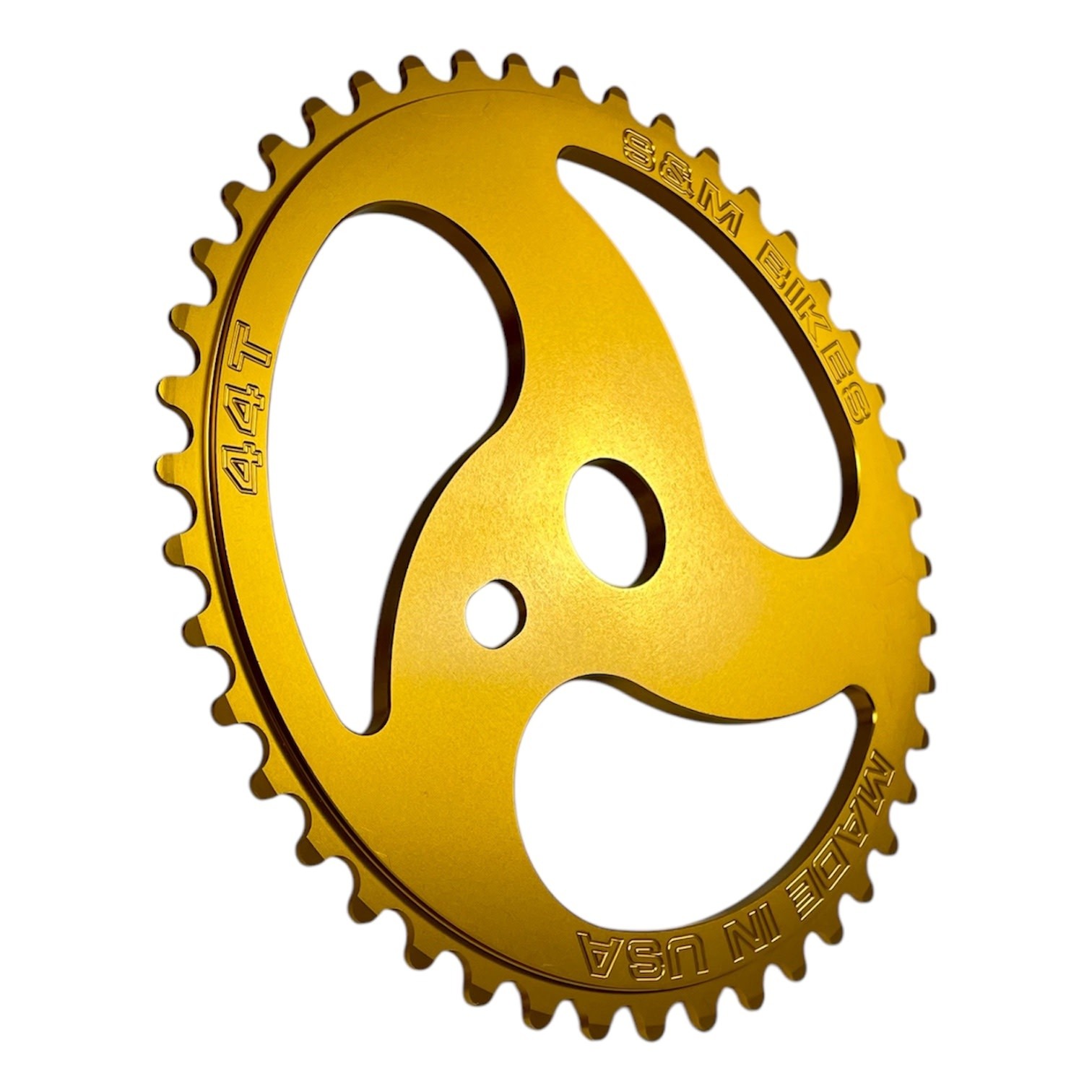 S&M Chain Saw BMX sprocket chainwheel 44T BRIGHT GOLD