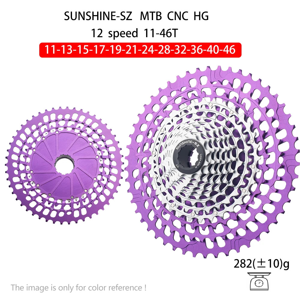 SUNSHINE 12 Speed MTB Bike Ultralight Cassette 11-46/50/51T Freewheel HG freehub