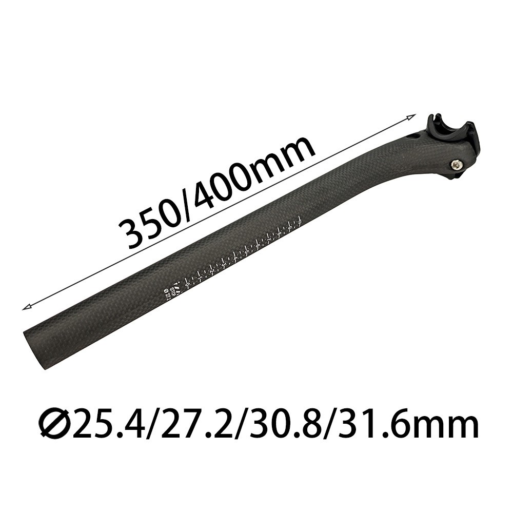 Carbon Fiber Bike Seatpost Setback MTB Road 25.4/27.2/30.8/31.6mm