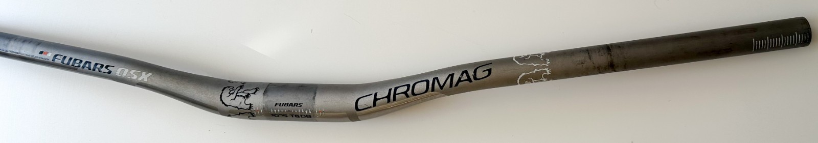 Chromag Fubars OSX Handlebar 25mm Rise 31.8mm 780mm Silver for Mountain Bike
