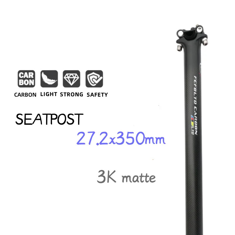 Carbon Seatpost 25.4/27.2/30.8/31.6mm 3k MTB/Road Bicycles Seat Post Bike Partrs