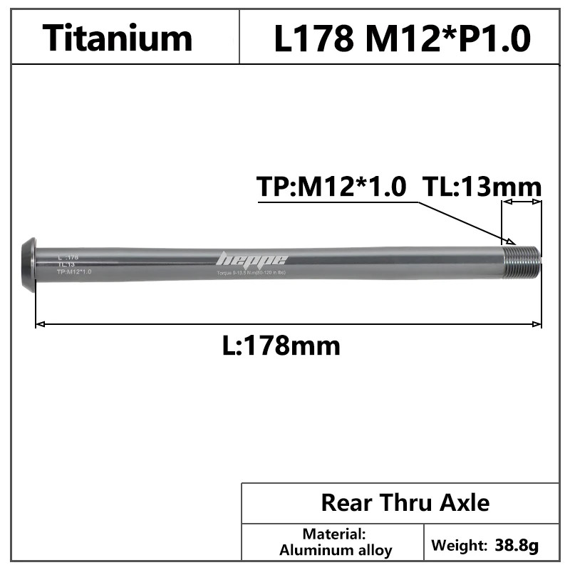 Titanium Bike Thru Axle 12×100 12×110 12×142 12×148 MTB Road Bicycle Skewer