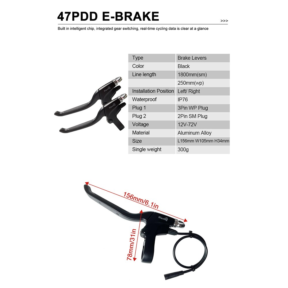 E-Bike 48V-72V 1000W-3000W 60A Dual Mode Sine Wave Controller w/ Display SM Plug