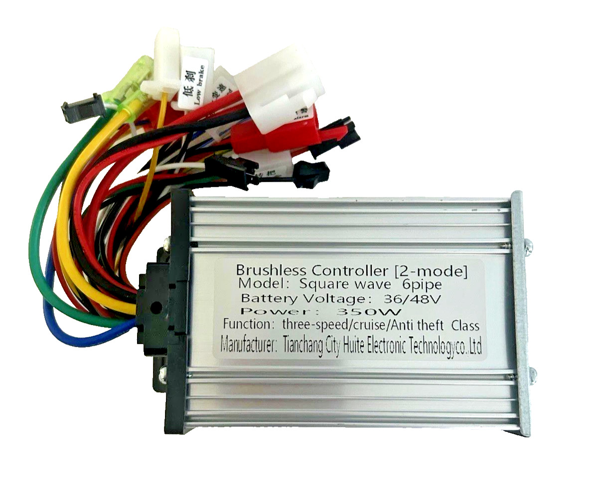 36V/48V 350W Brushless DC Motor Dual Mode Controller Square Wave 6 Pipe E-Bike