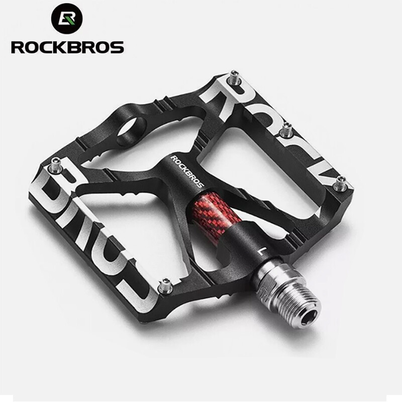 ROCKBROS Bike Pedal 9/16″ Non-slip Widen Flat Pedal Seal Bearing Reflective