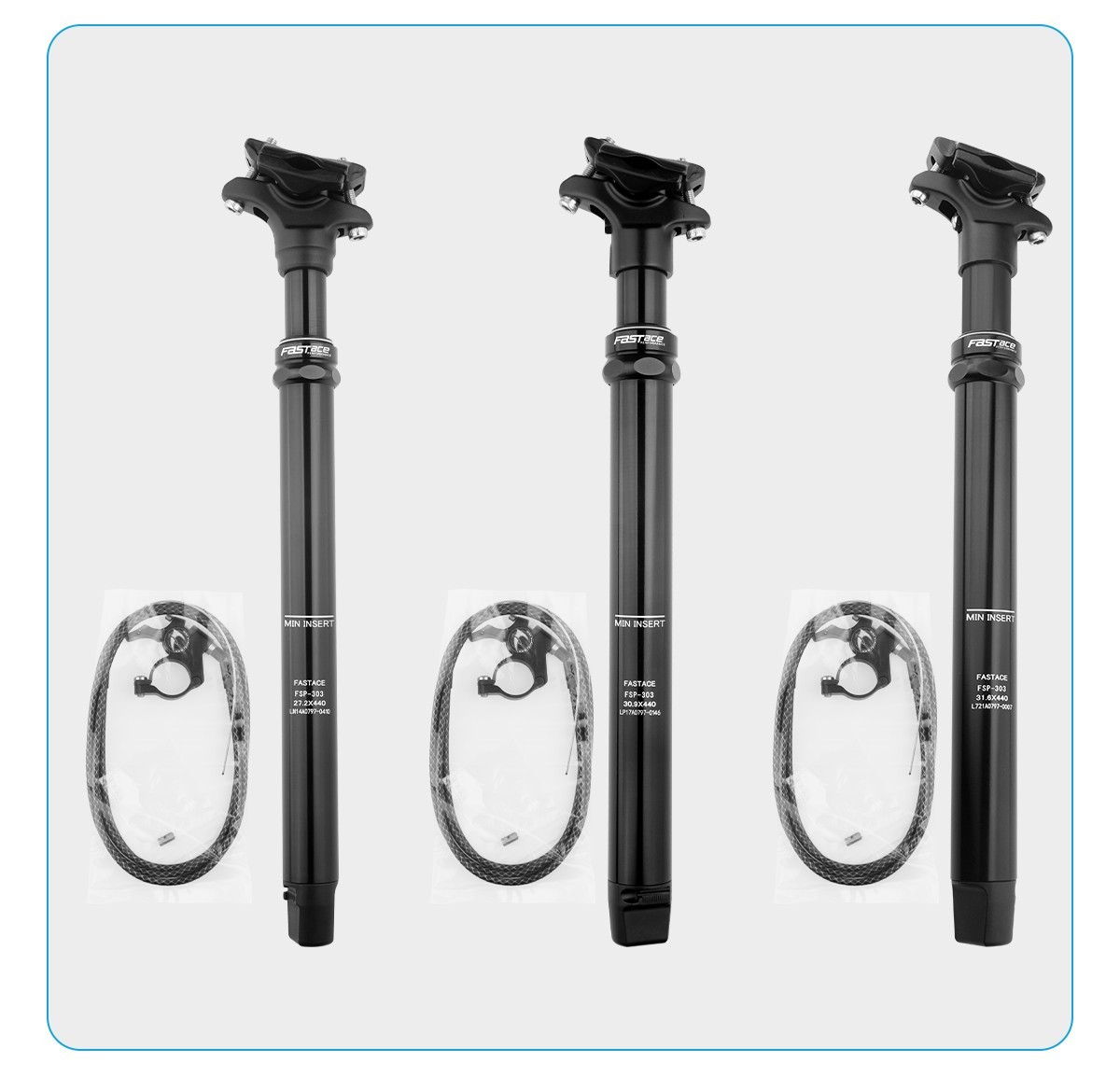 FASTACE Bike Seat Post 27.2 30.9 31.6 440mm Aluminum Alloy MTB Dropper Seatpost