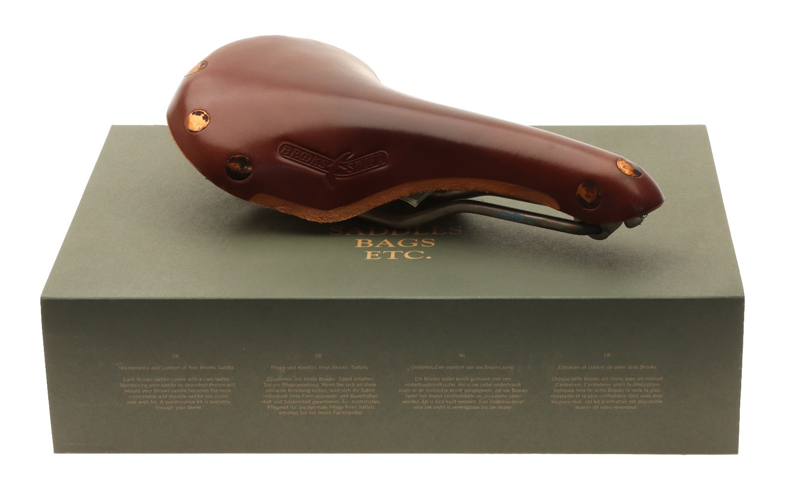 Brooks Swift Saddle Titanium Rails Hard Leather Cover Brown NEW NOS