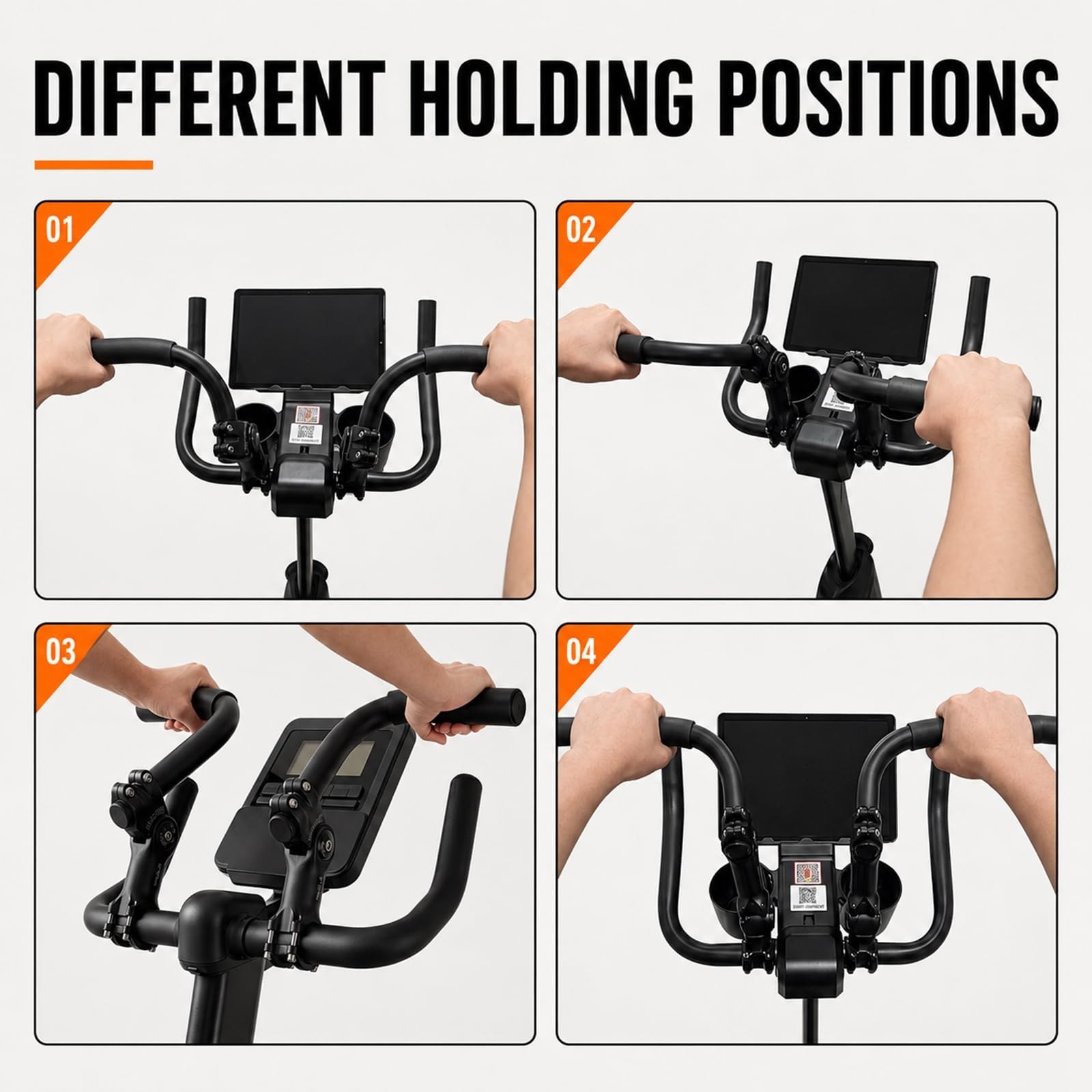 Adjustable Handlebar Extender for Indoor Exercise Bikes – Comfortable Grip & Pho
