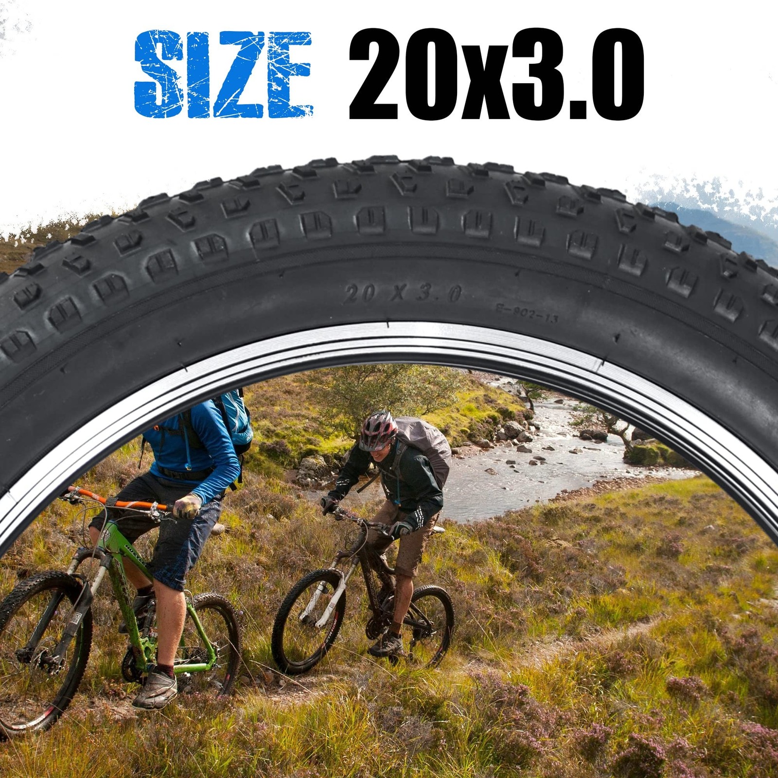 Fat Bike Tire 20″x3″ Compatible Replacement Bicycle Tire for Mountain Snow an…