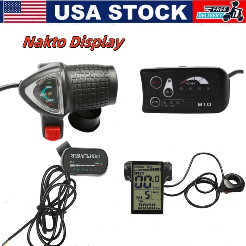 Nakto Display, Multi Function Power Display for Nakto Electric Bikes Waterproof