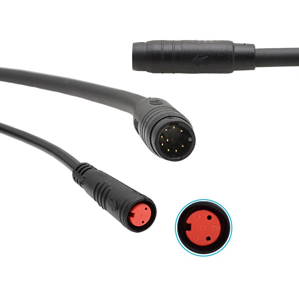 Ebike 2T4 Extension Cable for Throttle Brake Display Waterproof Plug 150cm
