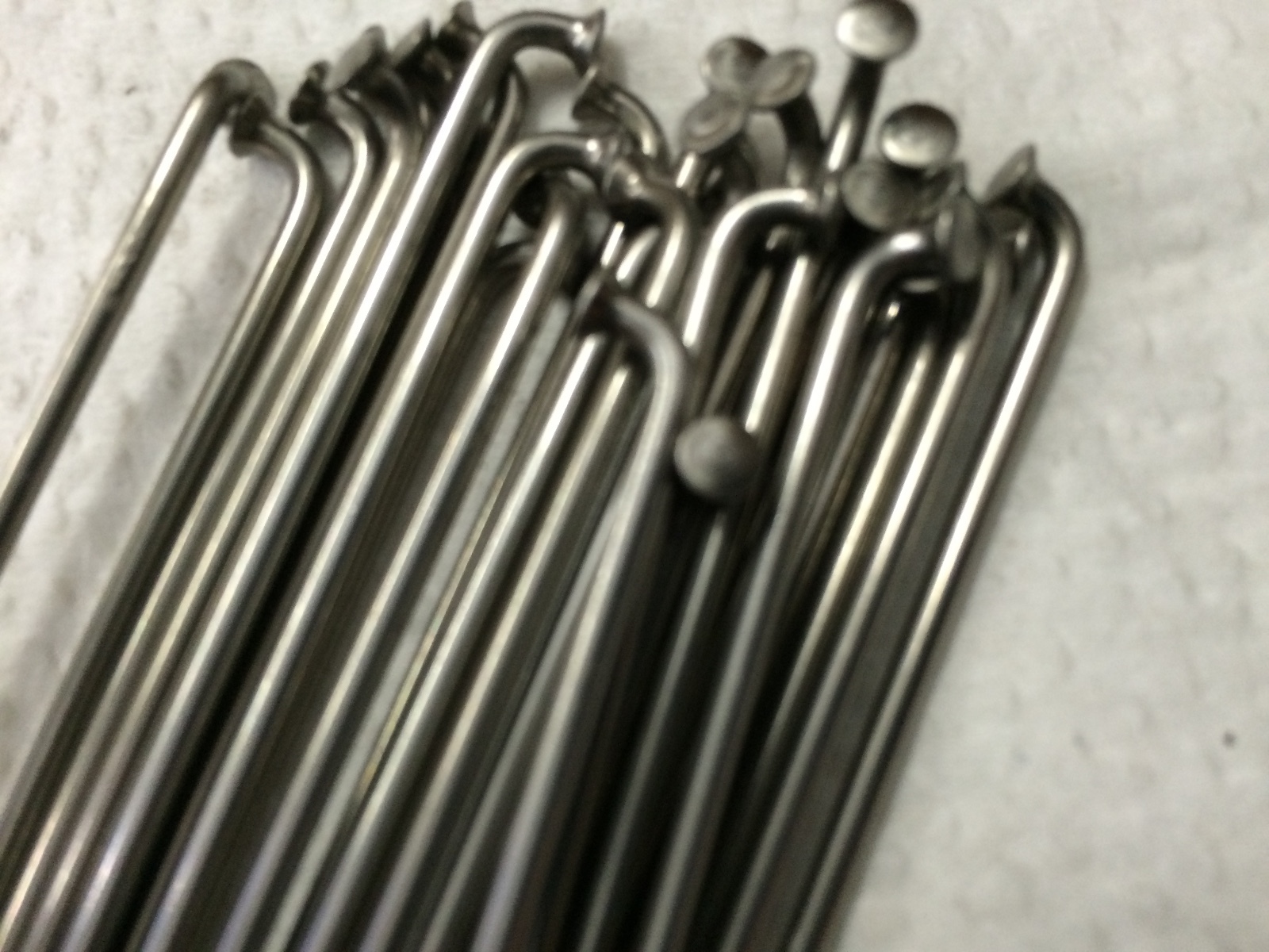 Spokes Silver.Any Size.60 trough 310mm. 14G(2mm).straight gauge.SAPIM. 18 spokes