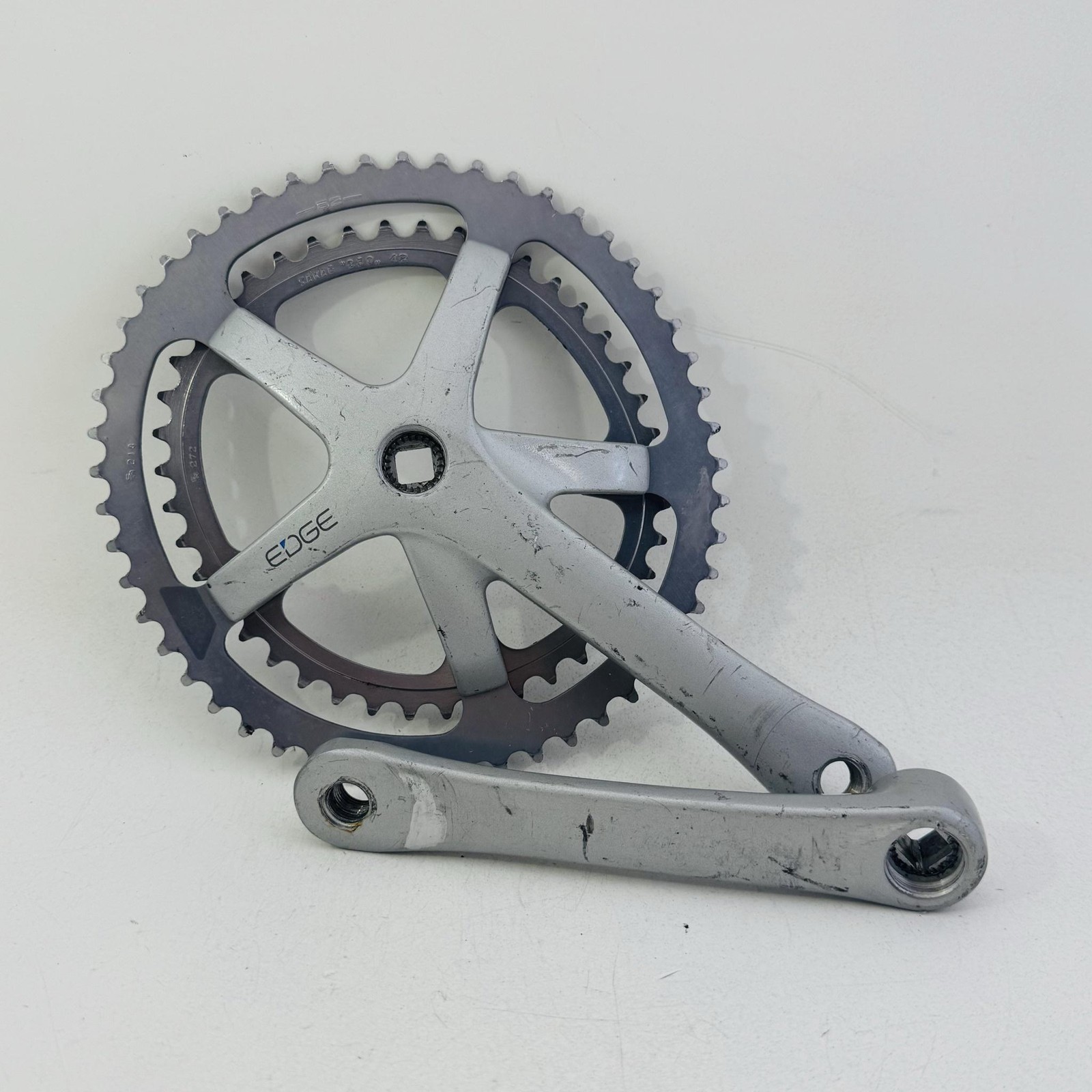 Vintage Sakae EDGE Double Crankset 170mm 52/42T Square Taper Road Bike Japan A83