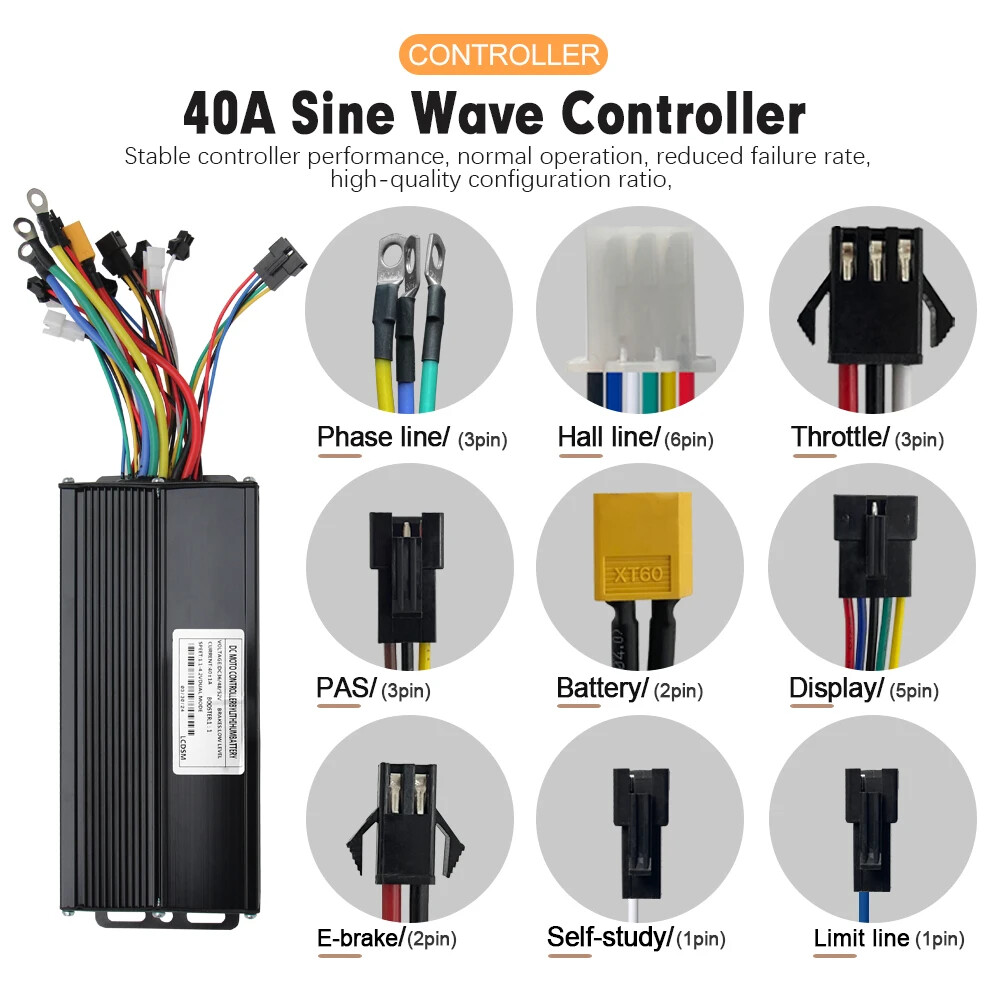 48V 2000W 20/24/26inch Snow E-bike Fat Brushless Gearless Rear Rotate Hub Motor