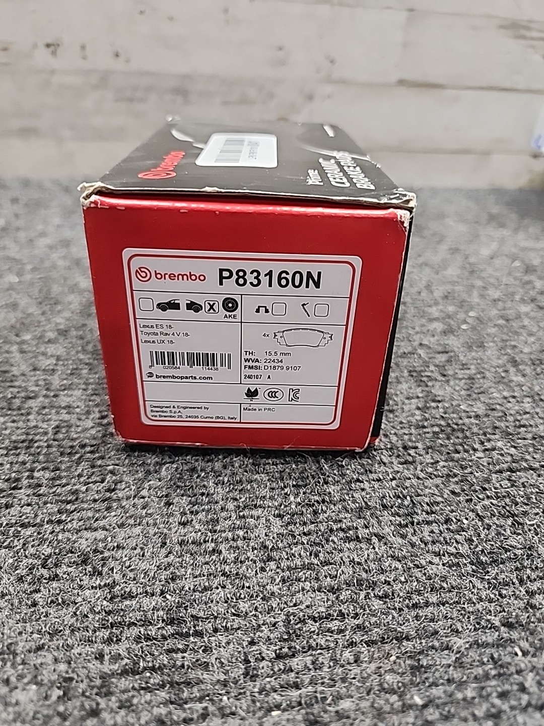 Brembo P83160N Premium Ceramic Rear Disc Brake Pad Set