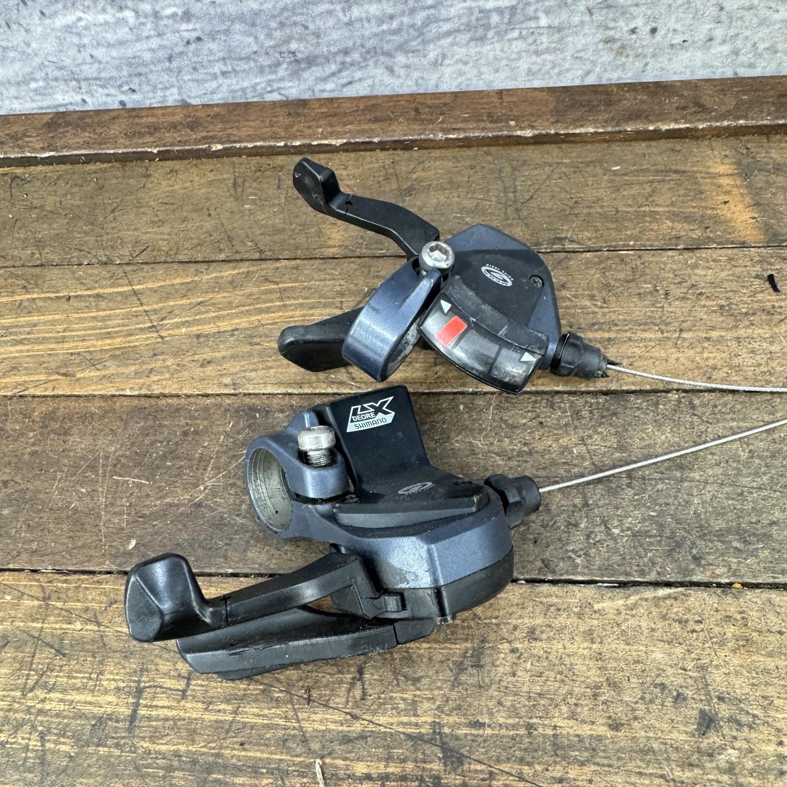 Vintage Shimano Deore LX SL-M567 Shifter Set 3×8 8s Trigger MTB Black Japan 90s
