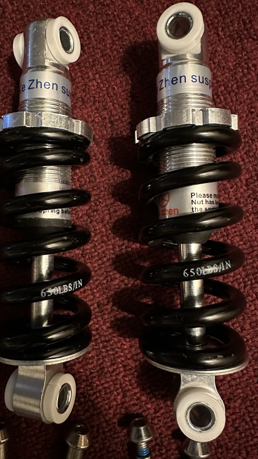 Ke Zhen Suspension Black Shock 650LBS/IN