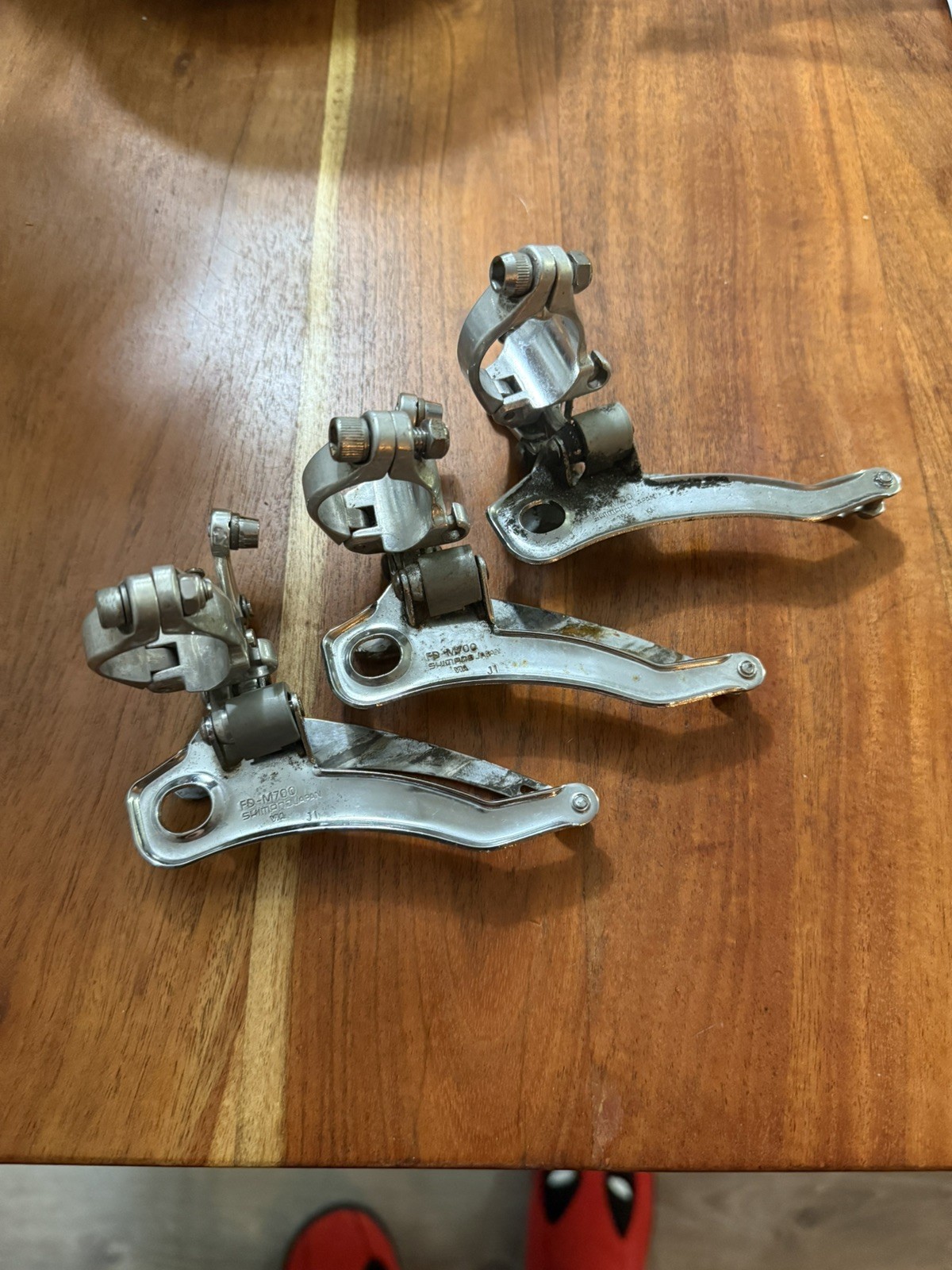 Shimano Deerhead Triple Front Derailleur 28.6mm Clamp Bottom Pull FD-M700