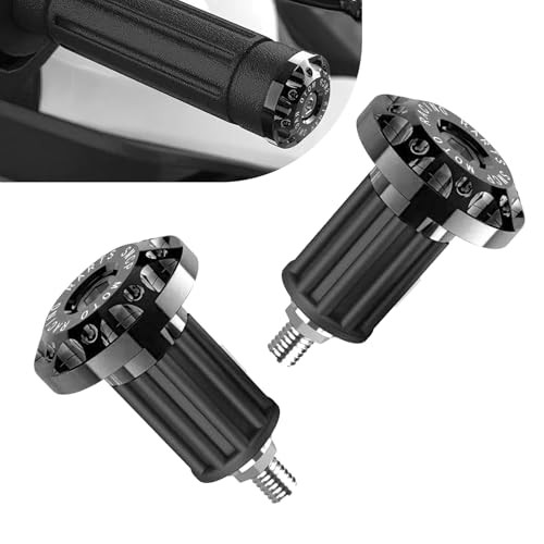 Motorcycle Bar End Plug, 7/8″ Alloy Handlebar Grip End Caps, Anti 2 PCS Black