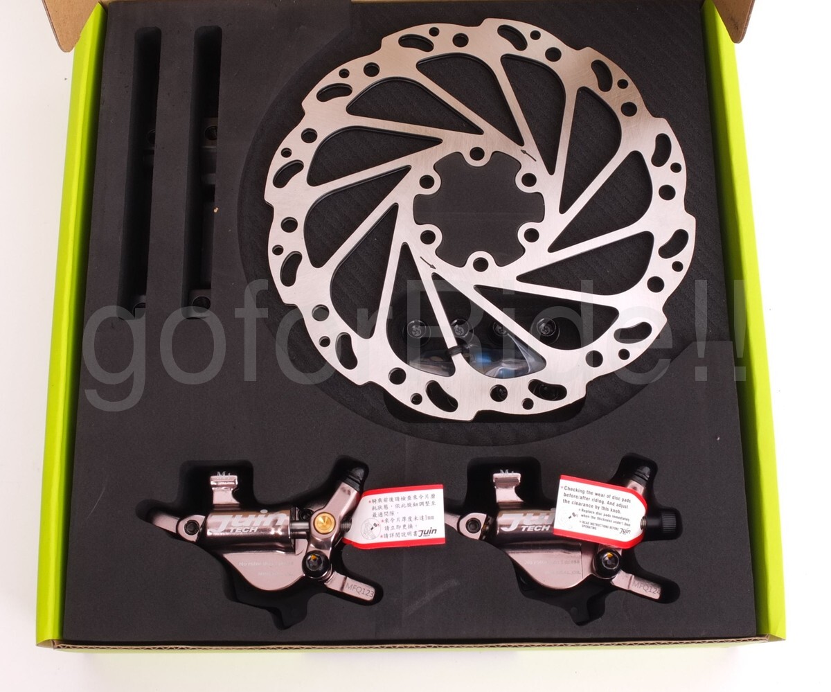Juin Tech M1 hydraulic MTB Bike,E-bike Disc Brake Caliper set,160mm Rotors Gray