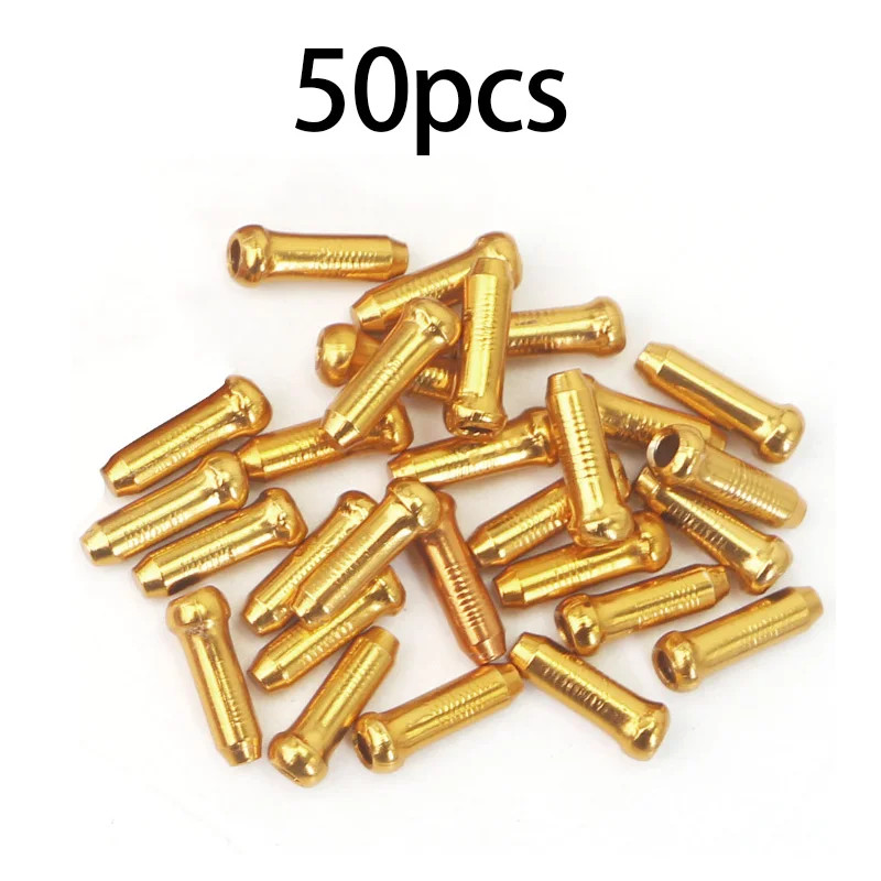 50/100Pcs Bicycle Cable End Caps Aluminum Alloy Bike Brake Shifter Cable Tips Wi