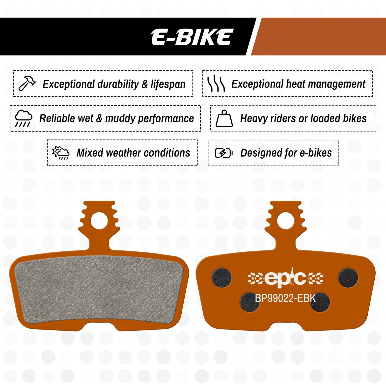 epic SRAM DB8, Motive, Code, Code Stealth, G2 RE & Guide RE Brake Pads – E-Bike