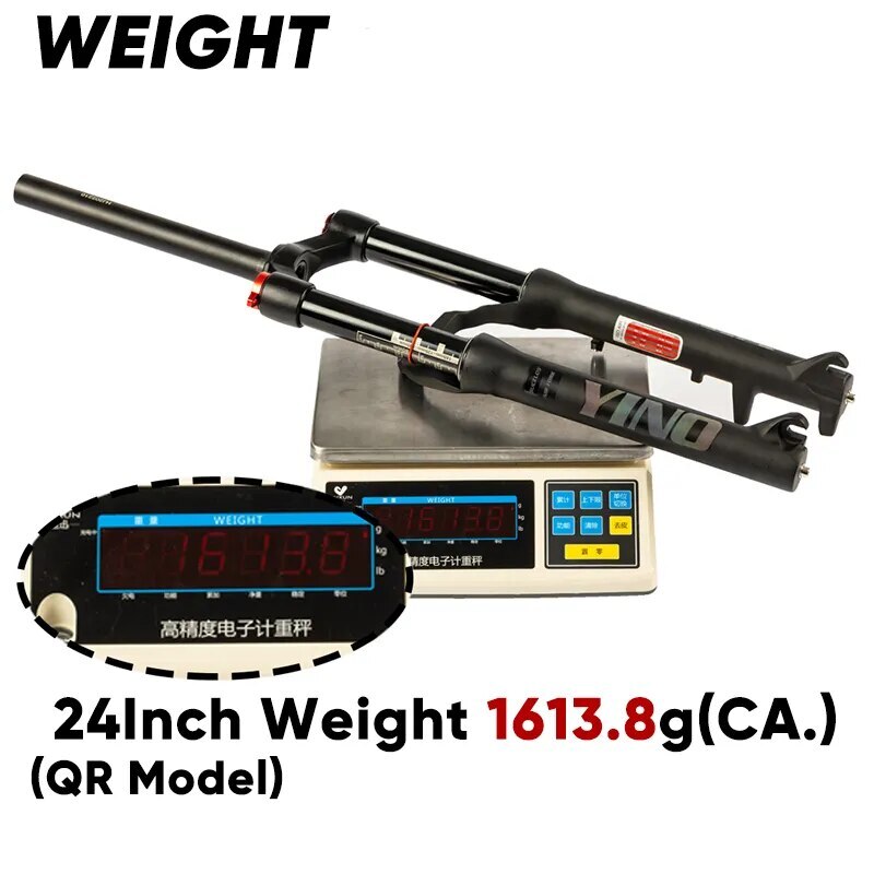 24Inch Travel 120/140mm Disc Brake Mountain Bike Front Suspension Air Fork
