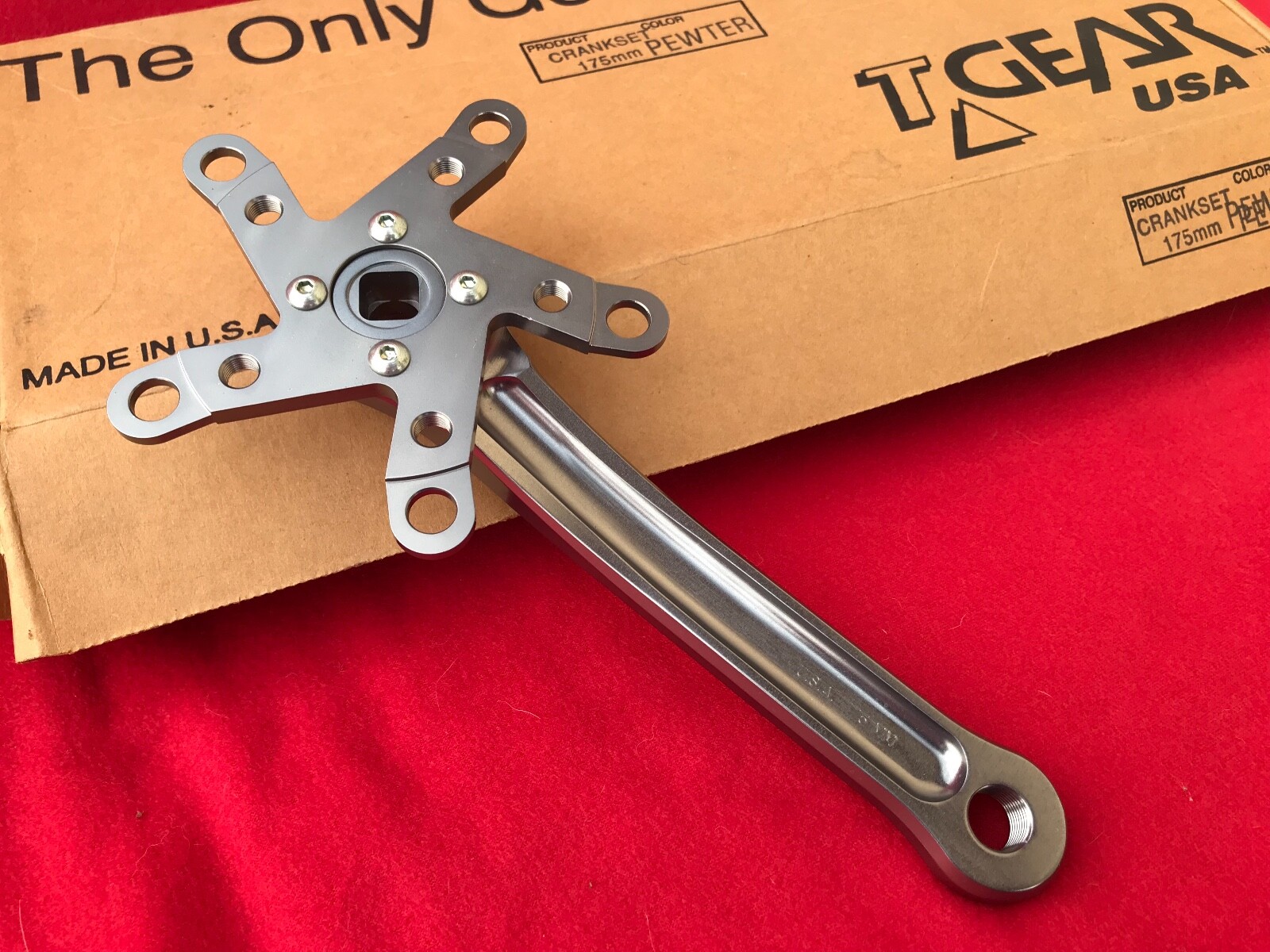 NOS TGEAR Cult T-GEAR crank arm crank vintage old school MTB PEWTER 175 1xright