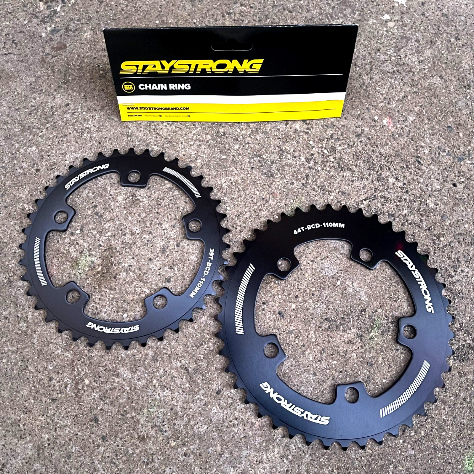 Stay Strong AXION 6061 5 Bolt Race Chainring Black Chainrings FSA MCS SE PROFILE