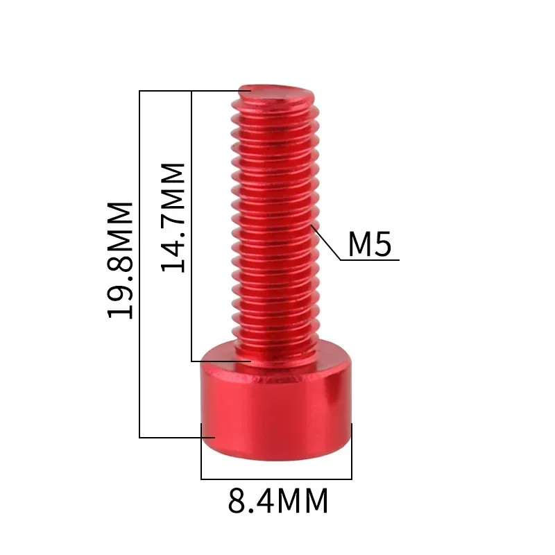 4Pcs Bike Water Bottle Cage Bolts Aluminum Alloy Hex Socket Screws 7 Colors