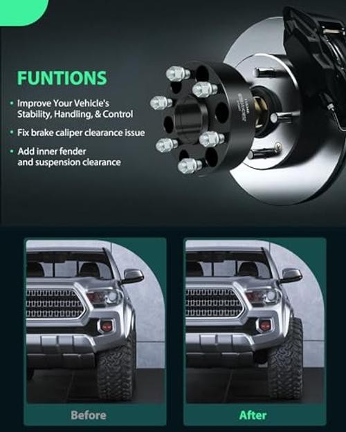 2X 6×139.7mm HUB Centric Wheel Spacer 6×5.5 2″ 6 Lug Compatible with for Pick