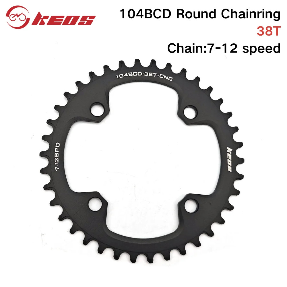 104BCD 1X Narrow Wide Chainring 32T-38T for M370 IXF MTB Road Cranksets