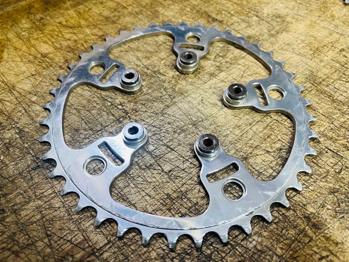 TA Specialites Triplizer 42t Chainring 130mm 74mm BCD Road Silver 2x to 3x
