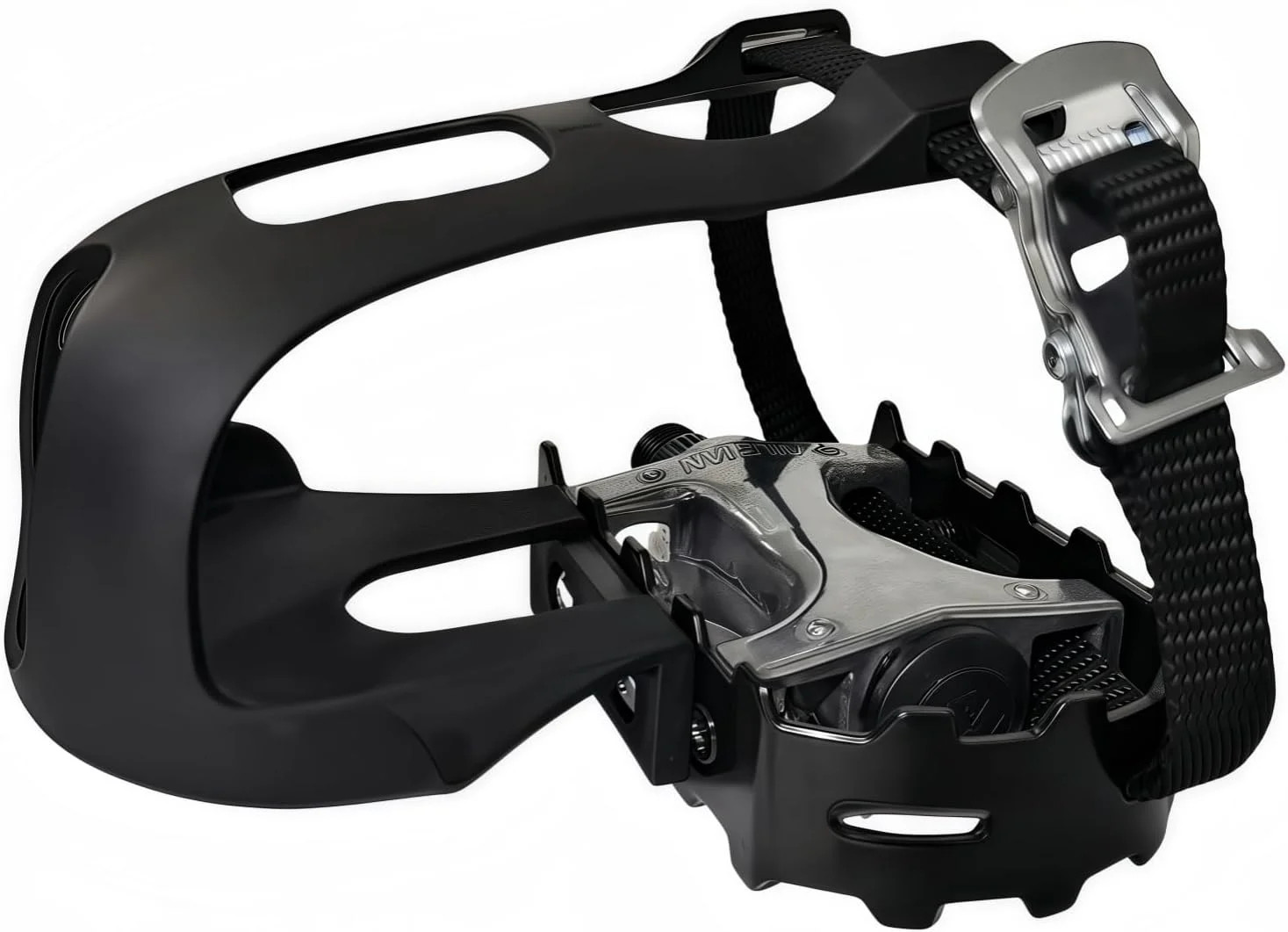 Pro-Grade Spin Bike Pedals with Toe Clips & 4D Adjustable Straps – 9/16″ Spindle