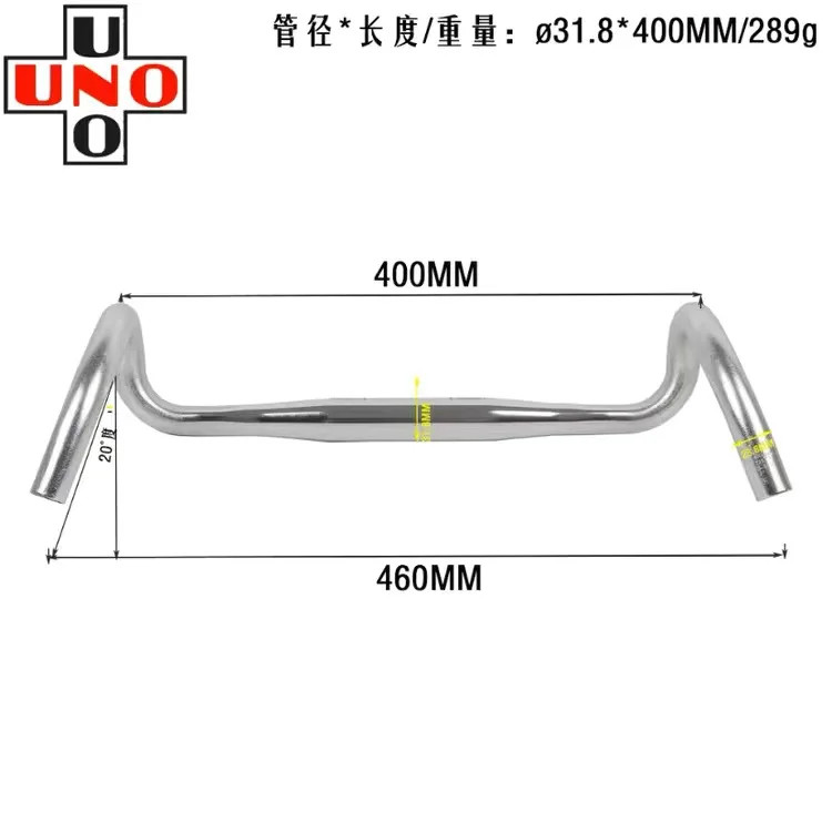 UNO FL12 Gravel Bike Handlebar 31.8mm Flared Drop Bar 400-460mm Aluminum Alloy