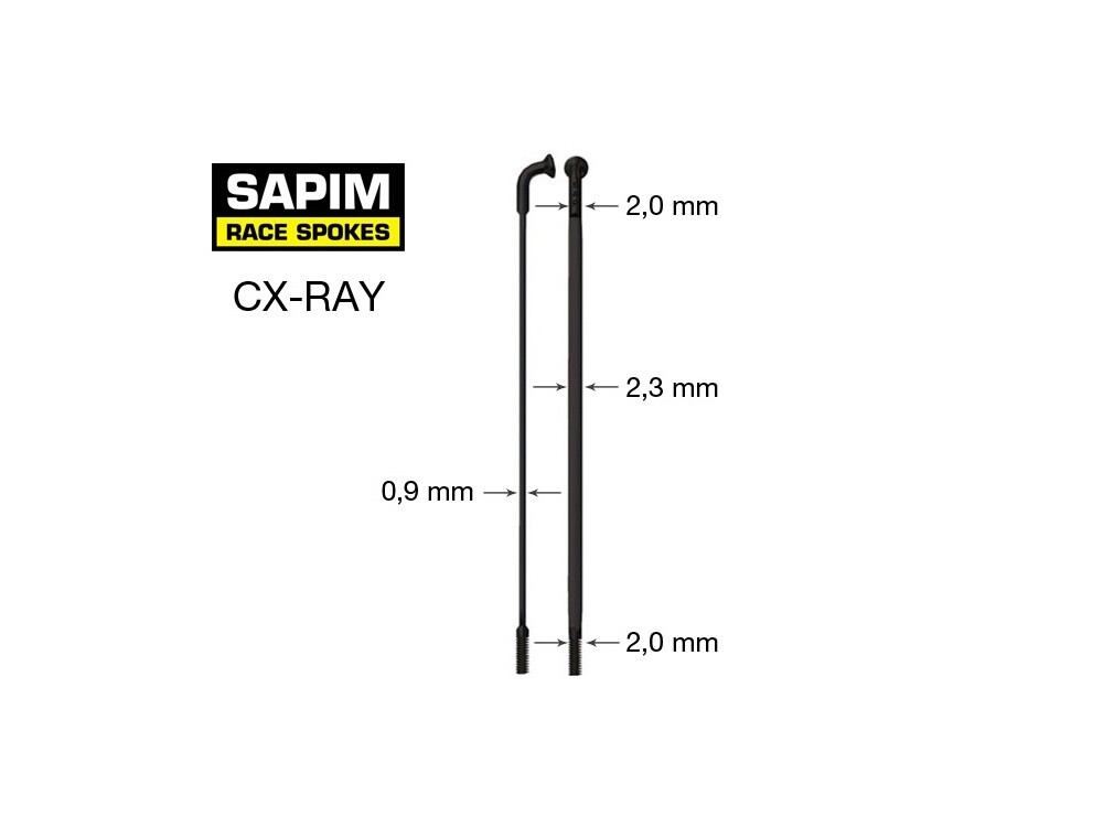 SAPIM CX-RAY Spokes SILVER Bladed J-Bend NEW, includes FREE alloy nipples