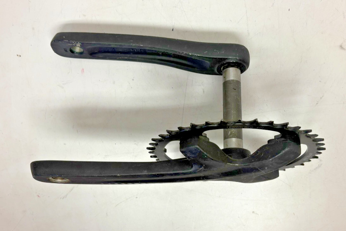 FSA Omega 165mm Black Aluminum Crankset Steel 40-Tooth Chainring 19mm Spindle