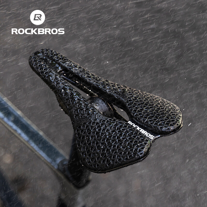 ROCKBROS 3D Printed Bicycle Saddle Ultralight Carbon Fiber Hollow Bike Saddle