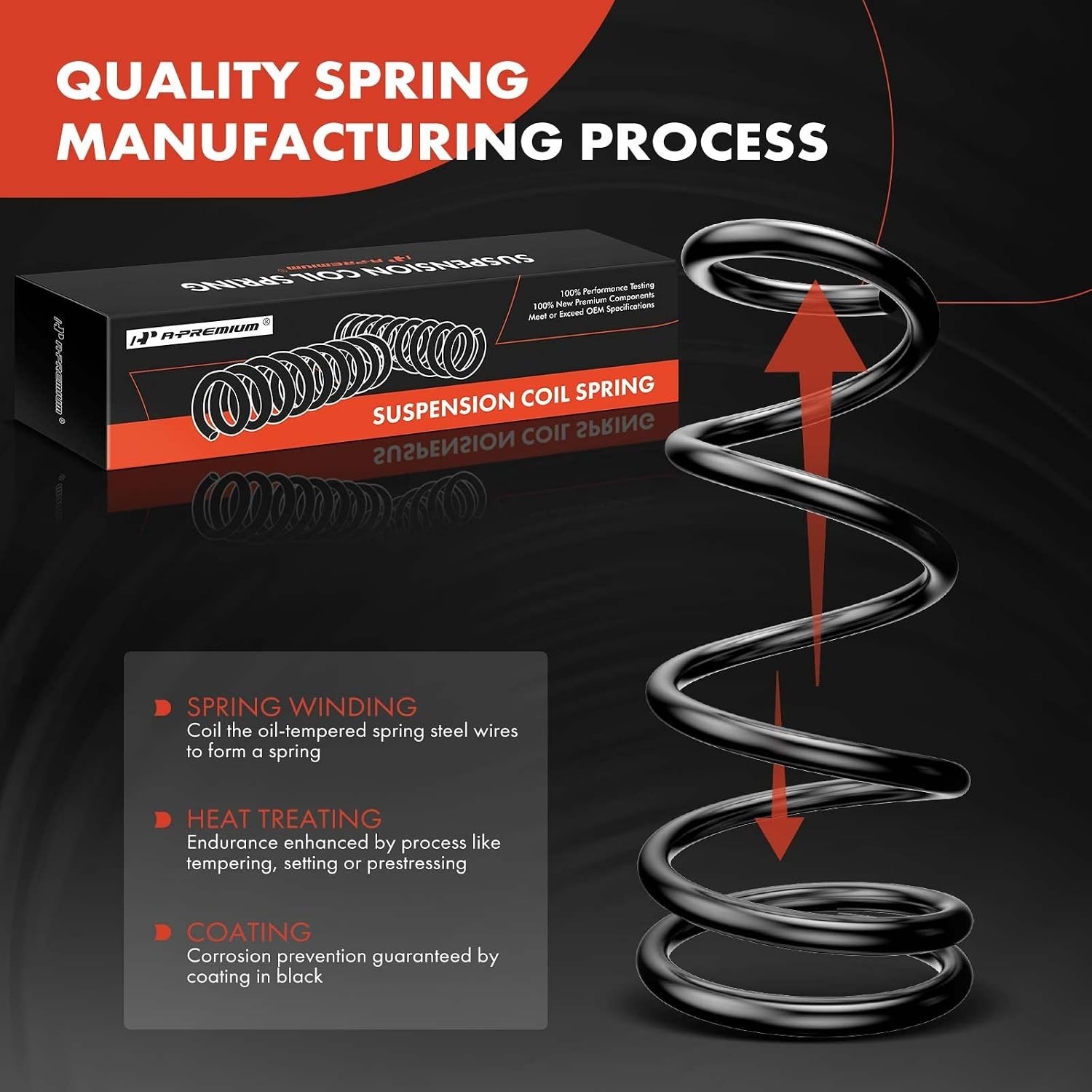 2Pcs Rear Suspension Coil Spring Set Compatible with Audi A4 Quattro 2009-2012,