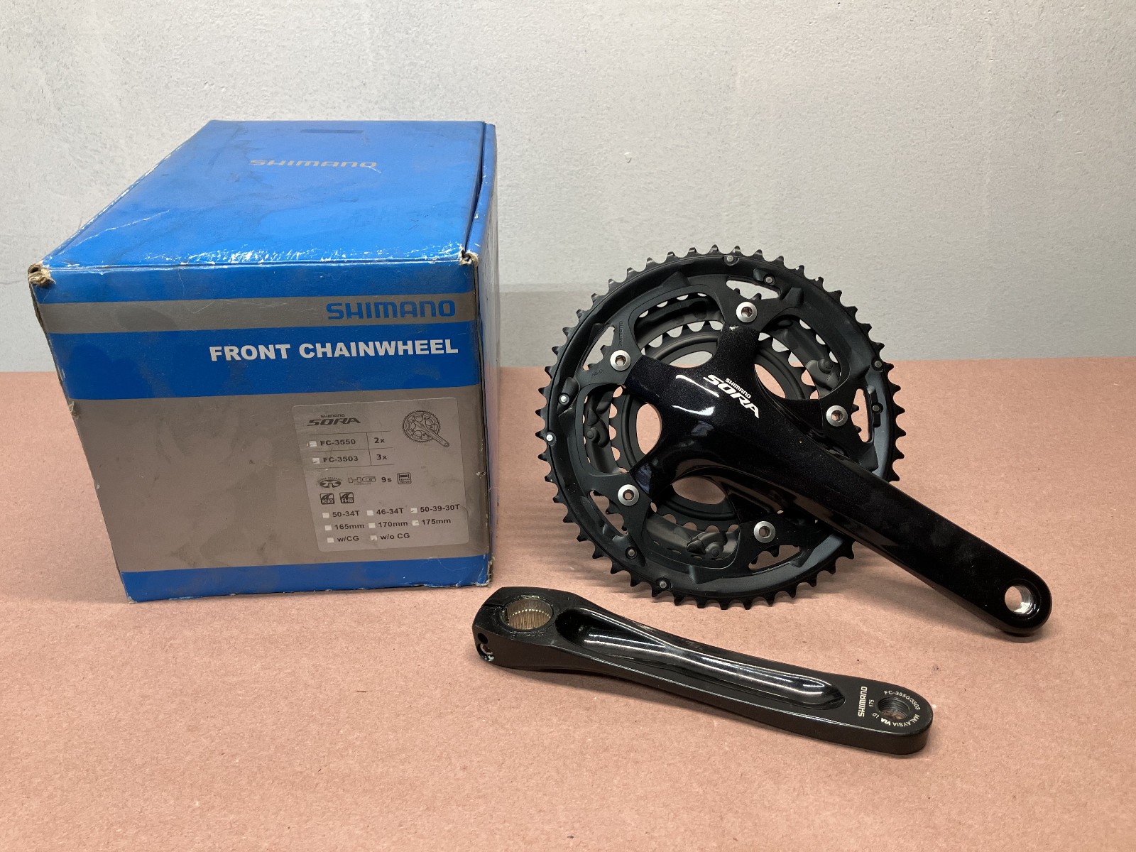 Shimano Sora FC-3503 9 Speed Triple Crankset 175mm 50-39-30T
