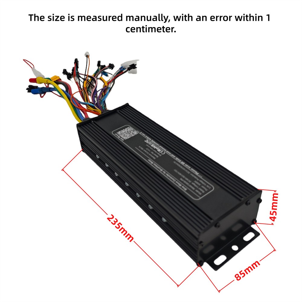 eBike Sine Wave Controller 60A 48V-72V 2000W 3000W 4000W 18MOSFET Electric Bike