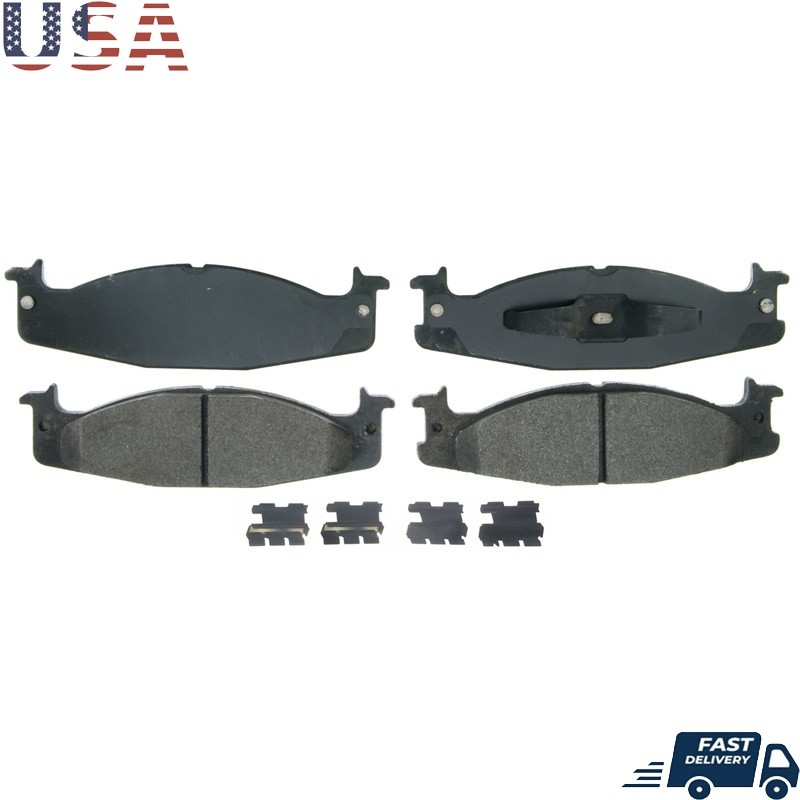 Semi Metallic Disc Brake Pad Set Fits 1994-1996 Ford F150 E-Series Bronco New