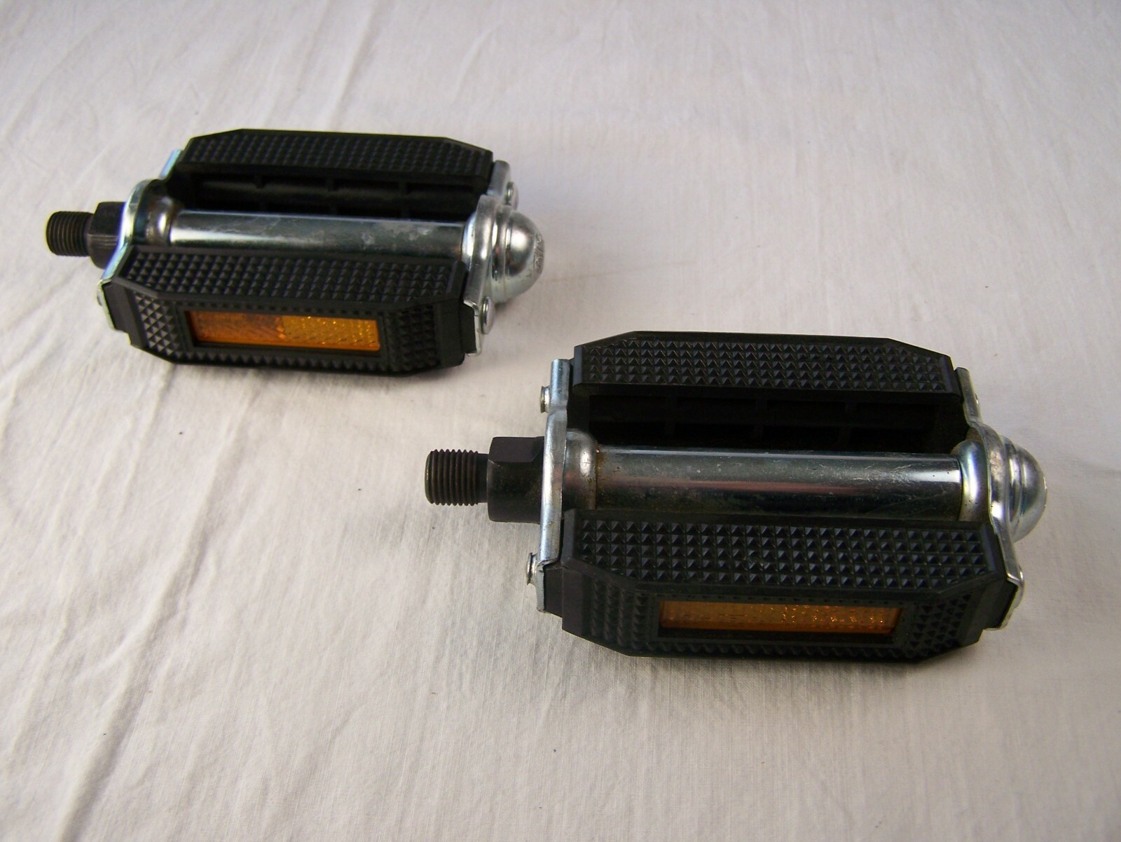 Bicycle Pedal Set Vintage Cateye Reflector Four Leaf Clover VGC Cruiser